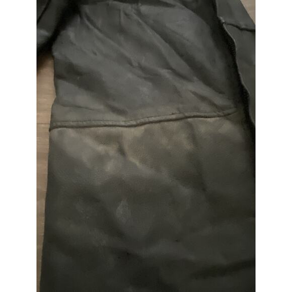 Zony Inc. Leather chaps Mens XXL Black Motorcycle Zipper Size XXL - Picture 6 of 7